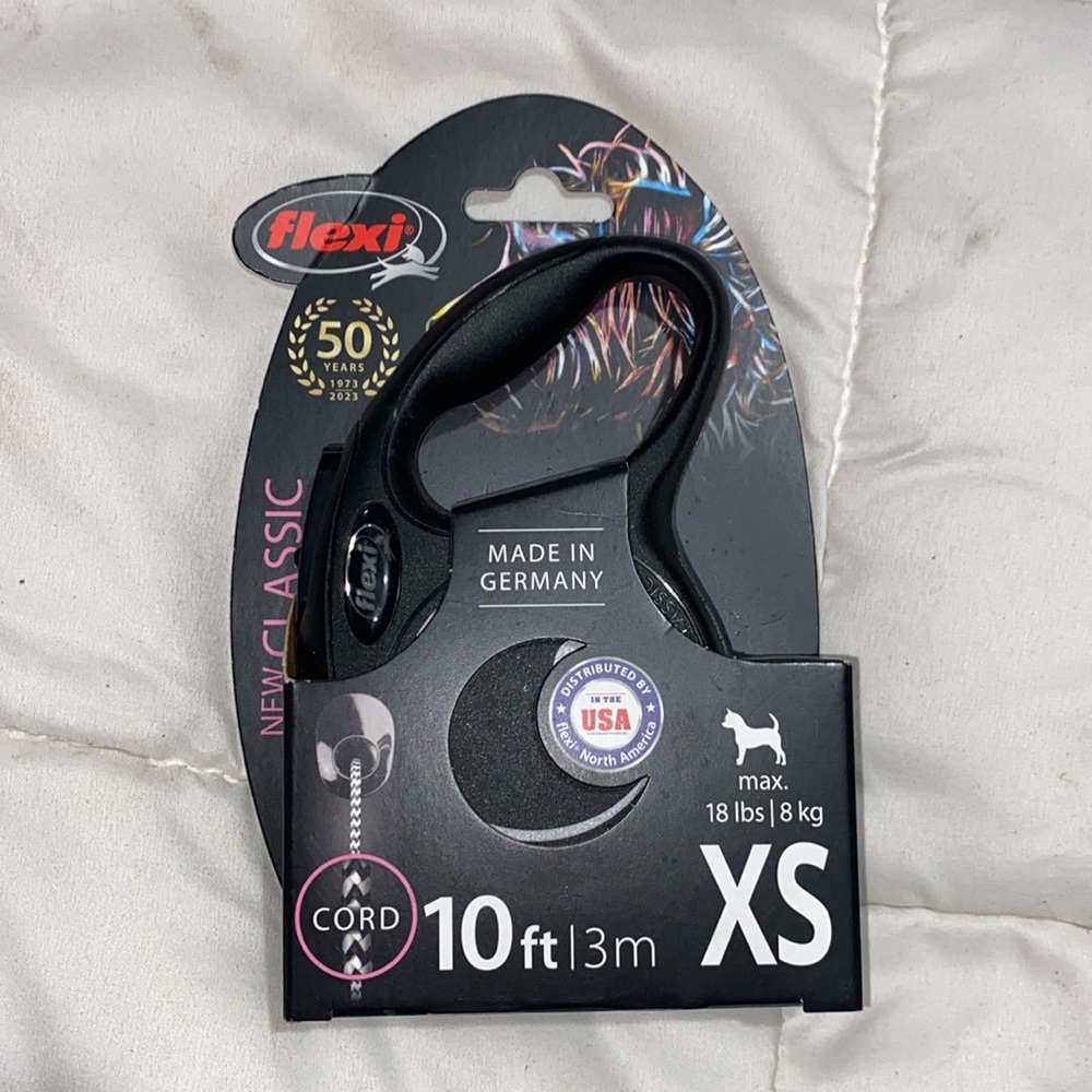 🐶 flexing 10ft Retractable Cord Dog Leash Collar Harness Pet Pets Black